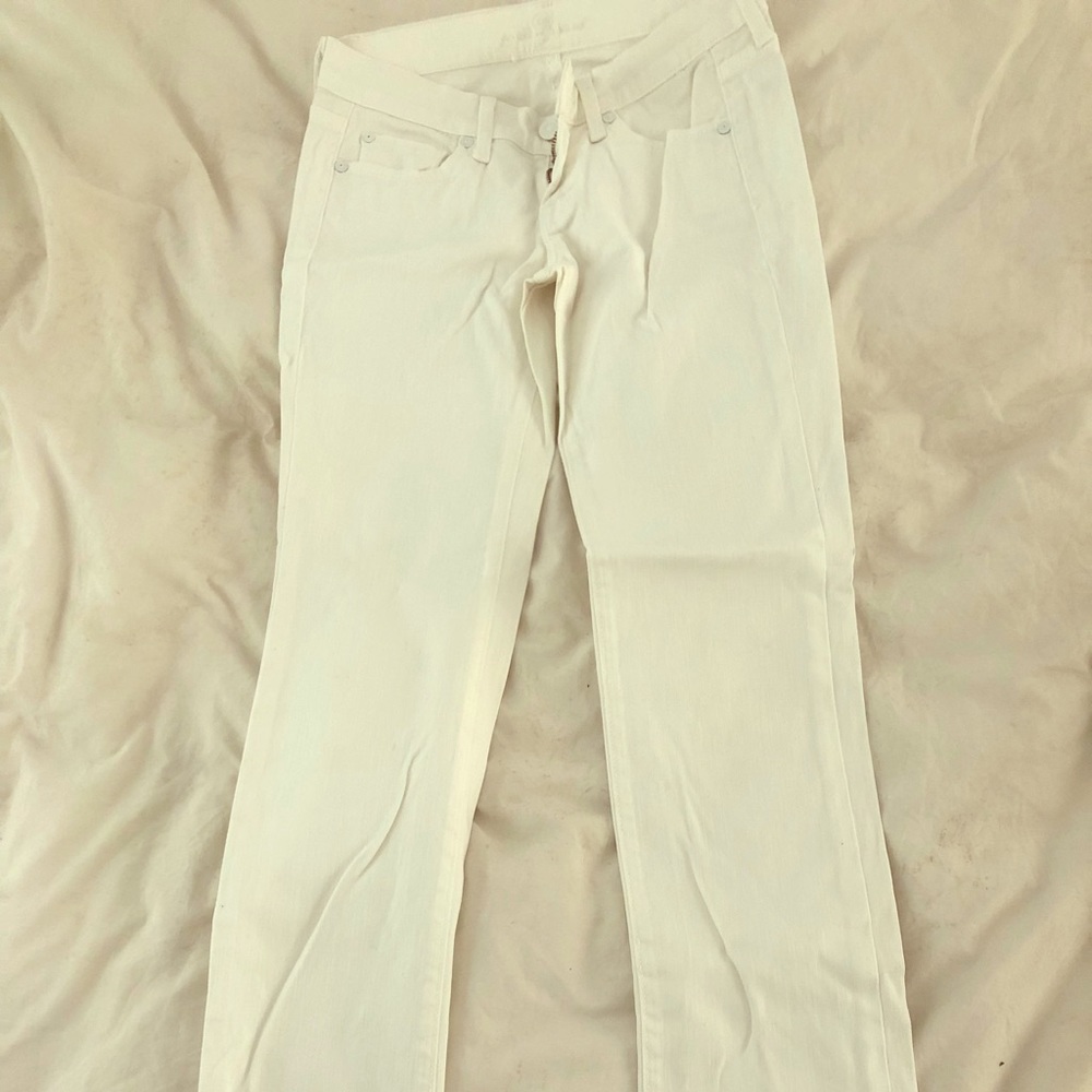 7 for all mankind white jeans size 26